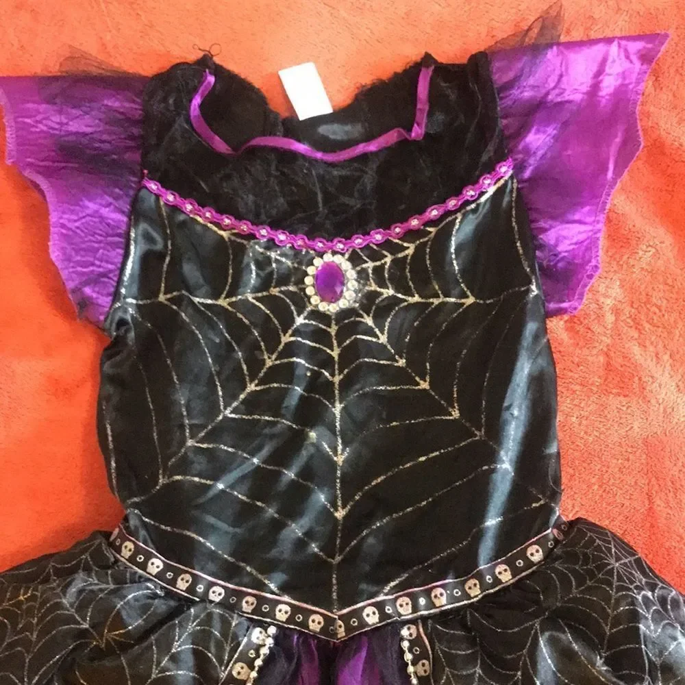 4/$30 Spiders Queen Up Costume Headwear Princess Girl Dress Size 10/12 - Picture 4 of 11
